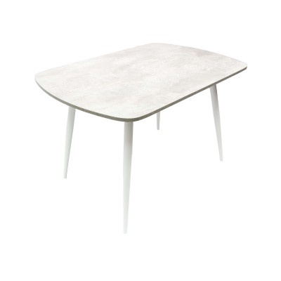 Стол ВВР ЛДСП Камень светлый/белый конус 110/70